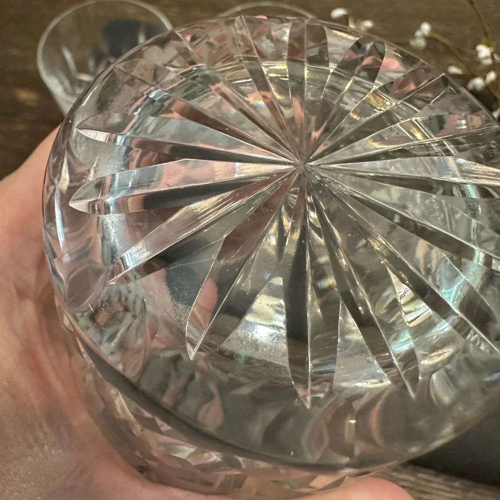 Vintage Waterford Crystal Old Fashioned Tumblers Whiskey Lismore Pattern 3 Pc